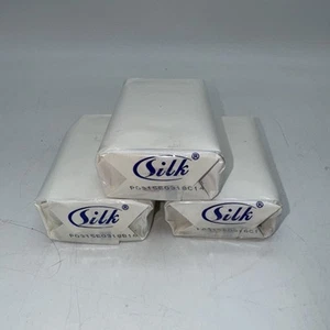 Silk Bar Soap 3.53oz, Contains No Animal Fats or Alcoholic Perfumes Lot of 3 NOS - Picture 1 of 4