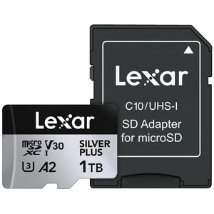 Lexar 1T Professional Silver Plus Micro SD Card, UHS-I, C10, U3, V30, Full HD & - Picture 1 of 7