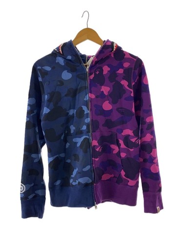 A BATHING APE (BAPE) Felpa con cappuccio e zip BAPE A Bathing Ape S cotone nero 001Zpk801001M #ED AZA