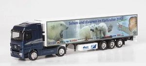 Herpa LKW MB Actros MP2 LH/Aerop. Kühl-KSZ Baam Karlsruher Zoo PC - Picture 1 of 1