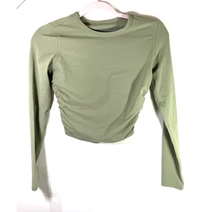 Lululemon All It Takes Long Sleeve Nulu Ruched Top in Rosemary Green Sz 4 - Picture 1 of 7