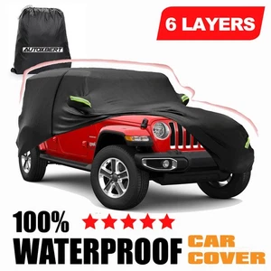 6 Layer CUSTOM FIT For Jeep Wrangler 2 Door Full Car Cover Outdoor Waterproof US - Bild 1 von 10