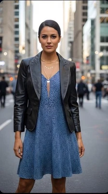 209 美元短皮夹克 INC 国际概念梅西百货西装外套 Petite S — 第 1/4 张图片