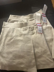 (2) Girls' Pull-On Uniform Knit Skorts - Cat & Jack. One M(8) One L(10/12) - Picture 1 of 2