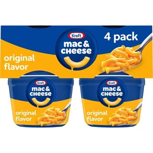 Kraft Original Mac & Cheese Dinner, 4 Count, 2.05 oz Cups Pack, Macaroni Cheese - Picture 1 of 4