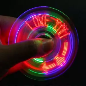 LED Fidget Spinner Luminous Hand Top Spinners Glow in Dark EDC Stress Toy Relief - Picture 1 of 7