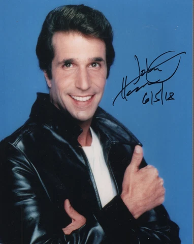 HENRY WINKLER HAND SIGNED 8x10 PHOTO+COA        HAPPY DAYS THE FONZ      TO JOHN Cover