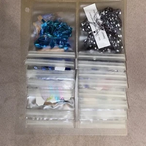 Vintage LOT FIBERS RIBBON CRAFTS SCRAPBOOKING CARD MAKING storage Pouch Page - Picture 1 of 5