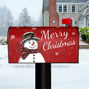 Christmas Outdoor Decor Mailbox Covers Magnetic Standard 18X21 Wrap Post Box - Picture 1 of 8