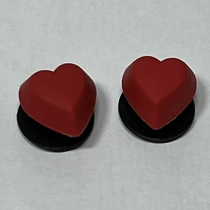 Lot of 2 Crocs Jibbitz Red Heart Shoe Charm - NEW - Picture 1 of 4