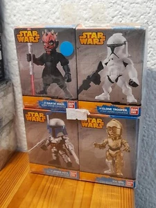 Star Wars Converge: Set Of 4 Figurines Jango Fett Dath Maul Clone Trooper C-3PO - Picture 1 of 1