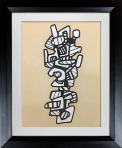 Jean Dubuffet LITHOGRAPH Vacuum Forms 1973 Limited EDITION - w/Archival Frame - Picture 1 of 3