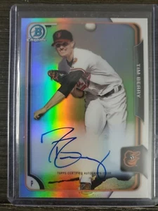 2015 BOWMAN CHROME AUTOGRAPH #499 #BCAP-TB TIM BERRY ORIOLES ROOKIE 2 - Picture 1 of 2