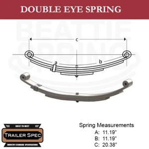 Trailer Leaf Spring Double Eye 11.19" x 11.19" / 20.38" Long / 1000lbs - Picture 1 of 1