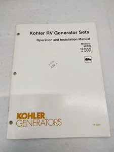 Kohler RV Generator Sets Operation And Installation Manual TP-5261 - Picture 1 of 4