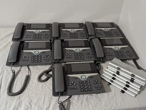 Cisco – CP-8841-K9 – VOIP Phones (7) w/ Stand – No AC, Needs PoE – AS-IS - Bild 1 von 9