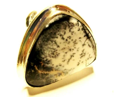 MR11 ANILLO PARA HOMBRE PLATA ESTERLINA PULIDA 925 ÓPALO DENDRITA MUY BONITO TALLA 10,5 Foto 1 de 3