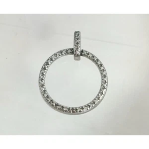 Rund Strass Sterling Silber Minimalistisch Vintage Minimalistisch Anhänger - Bild 1 von 3