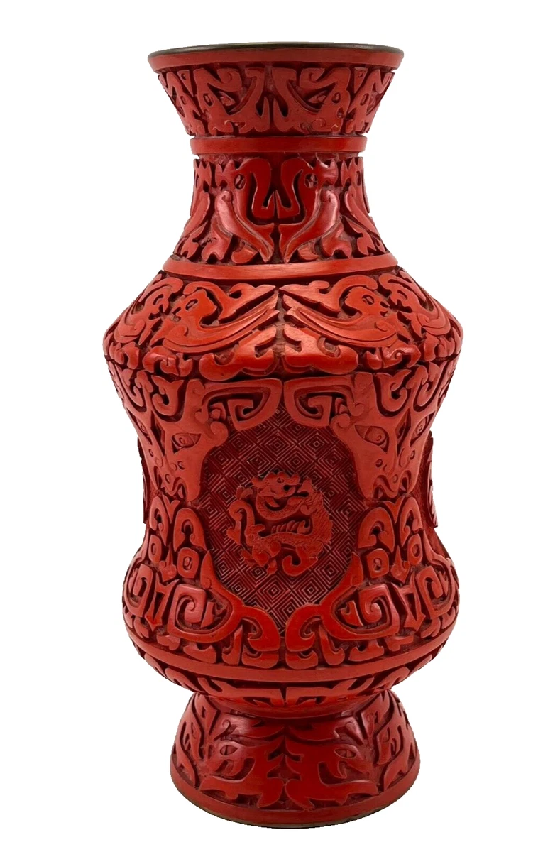 铜红中国古董花瓶| eBay