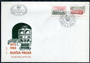1982 - Yugoslavia 1983 - Rijeka Railway Anniversary - Locomotives - FDC - Picture 1 of 2