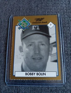 BOBBY BOLIN 1994 MILWAUKEE BREWERS MILLER BREWING RARE BASEBALL CARD SGA - Picture 1 of 2