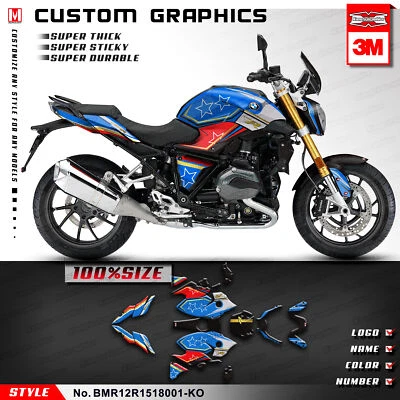 Kit completo de pegatinas de vinilo con gráficos Kungfu para BMW R1200R 2015 2016 2017 2018 Foto 1 de 4