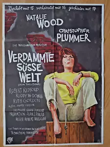 Natalie Wood - Inside Daisy Clover - scarce German 1-sheet poster 1965 REHAK - Picture 1 of 2