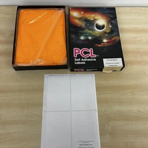 100x PCL by Avery Self Adhesive Labels Fluorescent Orange PCL94140FO 4 per Sheet - Picture 1 of 8