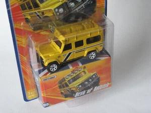 Matchbox Land Rover 110 Defender Yellow 4x4 Safari 70mm Boxed Toy Model Car - Picture 1 of 3