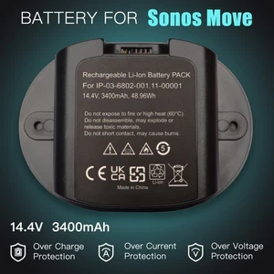 Batteria di ricambio 3400mah per altoparlante Sonos Move, MOVE1US1 - Foto 1 di 6
