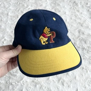 Vtg Winnie the Pooh Hat Cap Toddler OS Navy Yellow Walt Disney World Adjustable - Picture 1 of 12