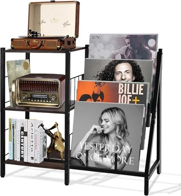 Schallplattenhalter Multifunktionales Storage Rack Aufbewahrungsregal Bücherrega - Bild 1 von 4