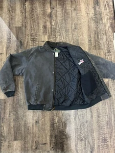 Vintage Berne Detroit Style Jacket Mens XL Black Corduroy Collar Carhartt Work - Picture 1 of 10