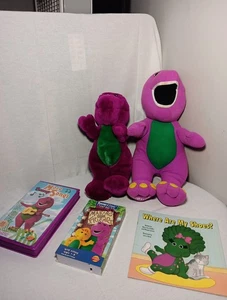 "De colección 1992 Talking Barney Peluche Playskool Dinosaurio Púrpura 15"" Probado + 2 Películas"  - Imagen 1 de 8