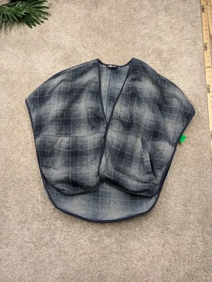 Chaleco North Face para mujer XS pequeño gris azul Sherpa polar sin mangas a cuadros cálido Foto 1 de 4