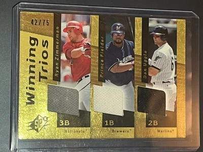2007 SPx - Tríos ganadores Prince Fielder, Ryan Zimmerman, Dan Uggla #WT-42/75 Foto 1 de 3