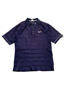 Nike 1990s Polo Camiseta Vintage Hecho en EE. UU. Azul Manga Corta Hombres... - Imagen 1 de 15