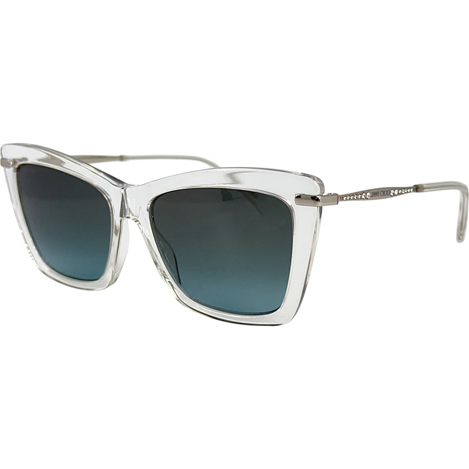 Marco de gafas de plástico para mujer Jimmy Choo SadyS 0900I7 transparente con gris gasolina 56-17 Foto 1 de 4