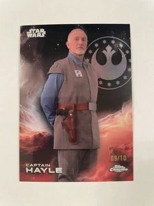 2025 Star Wars Chrome - Captain Hayle - #9/10 - Mustafar Black - ¡Paquete fresco! - Imagen 1 de 2