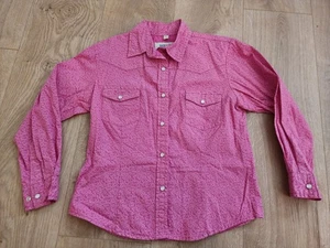 Camisa Rockin C Western Perla Rosa A Presión Paisley Rodeo Niñas Jóvenes Manga Larga  - Imagen 1 de 4