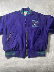 Chaqueta Universitaria De Colección Años 80 Las Vegas Finales Nacionales Rodeo Lana XL/46 Púrpura - Imagen 1 de 24