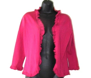 Cárdigan Suéter DAVID BROOKS Mujer Mezcla Seda ROSA PROFUNDO Talla Pequeña - Imagen 1 de 6