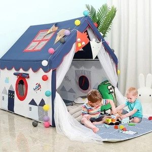 Kids Indoor Playhouse Tent with Star Lights and Accessories - Picture 1 of 7