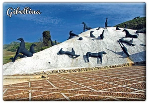 MAGNETE RETTANGOLARE CALAMITA FRIGO FRIDGE MAGNET SICILIA SCULTURE GIBELLINA - Imagen 1 de 1