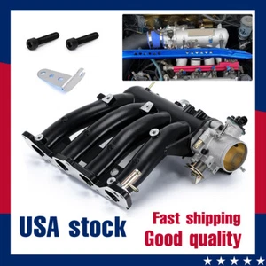 D15 D16 DSeries Intake Manifold+ 70mm Throttle Body For Honda Civic CRX DEL SOL - Picture 1 of 18