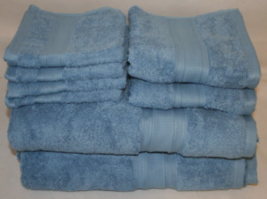 Ralph Lauren Westlake Blue (Medium Blue) Eight Piece Bathroom Towel Set New