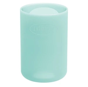 Funda para biberón de vidrio Dr Browns turquesa como nueva 4 oz bebé silicona flujo natural - Imagen 1 de 3