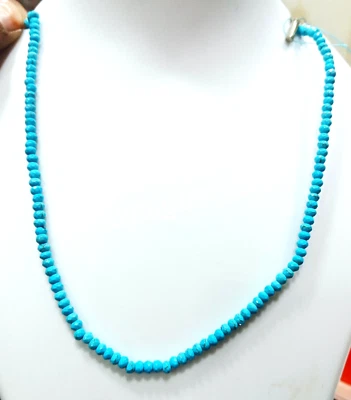 Hermosas cuentas facetadas de jade azul en forma de rondelle, 12-36 pulgadas hilo azul turquesa Foto 1 de 2