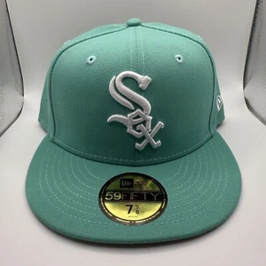 New Era 59Fifty Chicago White Sox Teal Spring Collection Hat Size 7 5/8 - Picture 1 of 5