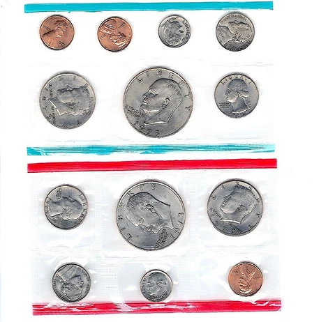 1973 U.S. mint uncirculated coin set of thirteen (13) Cover